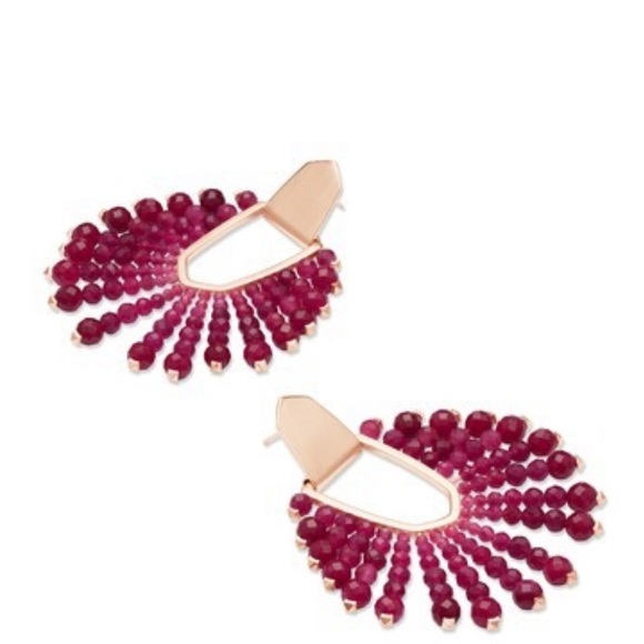 Kendra Scott Jewelry - Kendra Scott Maroon Jade Diane Earrings